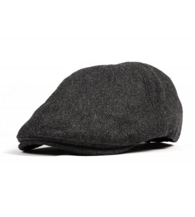 Newsboy Caps Wool Newsboy Hat Flat Cap SL3021 - Charcoal - CX11QE8SVNR $20.93