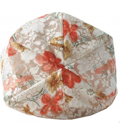 Skullies & Beanies Women Chemo Hat Elegant Floral Lace Turban Chemo Cancer Beanie Cap Sleepping Hat - 3c - C41855R63IA $9.77