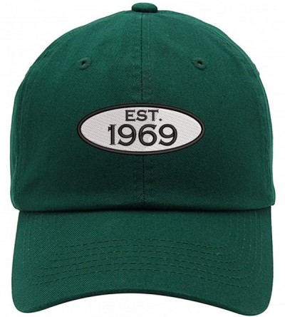 Baseball Caps Established 1969 Embroidered 51st Birthday Gift Soft Crown Cotton Cap - Vc300_forestgreen - CJ18QMN9053 $16.89