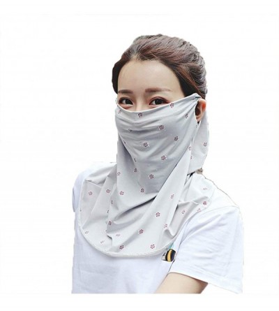 Balaclavas UV Face Mask Sun Protection Scarf Shields Gaiter Neck Summer Balaclava Bandana UPF 50+UV Block for Women - Grey - ...