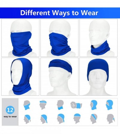 Balaclavas Summer UV Protection Face Clothing Neck Gaiter Scarf Sunscreen Breathable Bandana (Black- Grey- Blue- 6) - C919608...