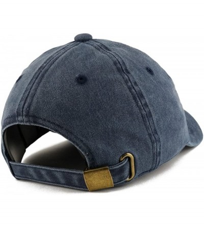 Baseball Caps Mom Embroidered Pigment Dyed Unstructured Cap - Navy - C718D40T3WX $13.38