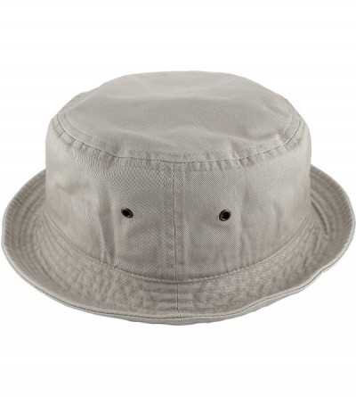 Bucket Hats 100% Cotton Packable Fishing Hunting Summer Travel Bucket Cap Hat - Putty - C018DMTK94R $17.76