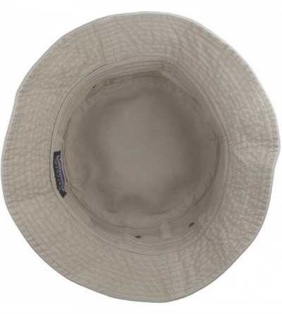 Bucket Hats 100% Cotton Packable Fishing Hunting Summer Travel Bucket Cap Hat - Putty - C018DMTK94R $17.76