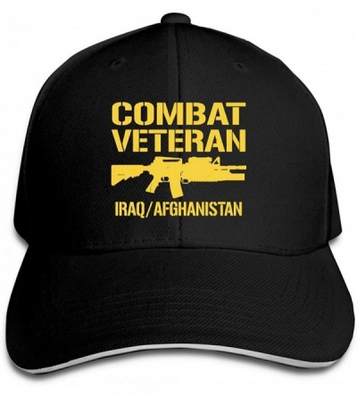 Baseball Caps Combat Veteran Iraq and Afghanistan Unisex Hats Trucker Hats Dad Baseball Hats Driver Cap - Black - CI18NRKCIN7...