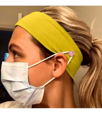 Balaclavas Button Headband for Nurses Women Men Yoga Sports Workout Turban Heawrap Face Cover Holder - Protect Your Ears - CB...