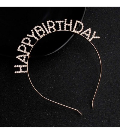 Headbands Birthday Headband Accessories Accessory - Rose Gold - C618WOWSD5Q $12.23
