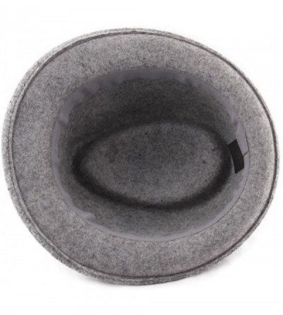 Fedoras Trilby Wool Felt Trilby Hat - Gris-chine - CY1884XSLU5 $24.14