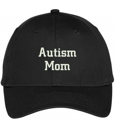 Baseball Caps Autism Mom Embroidered Awareness Baseball Cap - Black - CG12FM6GKNJ $16.97