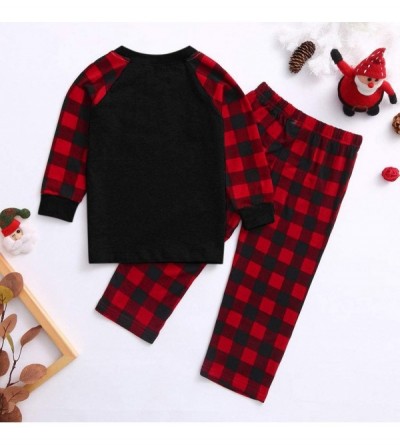Bomber Hats Family Pajamas Matching Sets Christmas - Black(2-9 Years) - CZ18AGZ0MNR $8.49