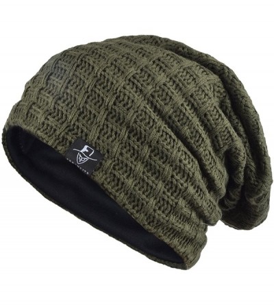 Skullies & Beanies Slouch Beanie Hats for Men Winter Summer Oversized Baggy Skull Cap - B101-green - CZ12O1CHCZF $13.86