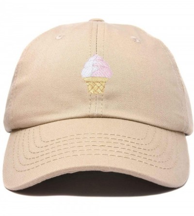 Baseball Caps Soft Serve Ice Cream Hat Cotton Baseball Cap - Khaki - CK18LL227MC $10.35