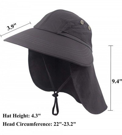Sun Hats Outdoor Protection Foldable Packable - Dark Grey - CB19407GTE7 $12.07