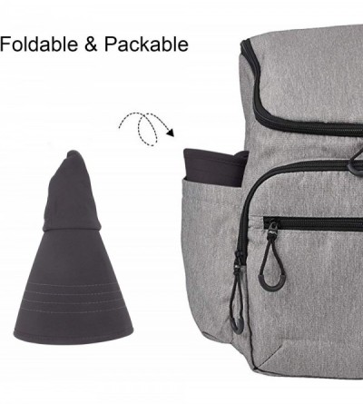 Sun Hats Outdoor Protection Foldable Packable - Dark Grey - CB19407GTE7 $12.07