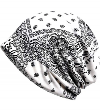 Skullies & Beanies Women's Stylish Cotton Beanie Chemo Cap Tiara Skull Cap Infinity Knit Cap Scarf - 1401-2 Pack-a - CW18Y28W...