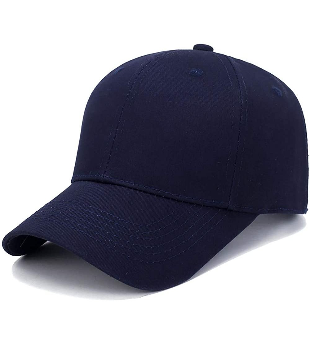 Sun Hats Unisex Vintage Washed Distressed Baseball-Cap Adjustable Light Board Solid Color Outdoor Sun Hat - Blue - CZ1958LMN4...