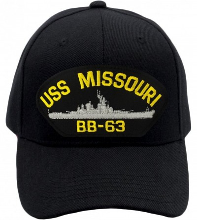 Baseball Caps USS Missouri BB-63 Hat/Ballcap Adjustable One Size Fits Most - Black - C118O9IYIZN $17.87