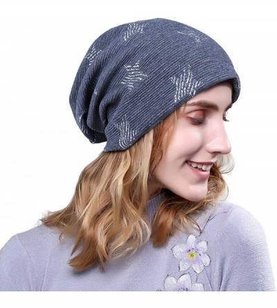 Skullies & Beanies Knit Beanie Skull Cap Thick Fleece Lined Soft & Warm Chunky Beanie Hats or Scarf for Women Daily - I - Gre...