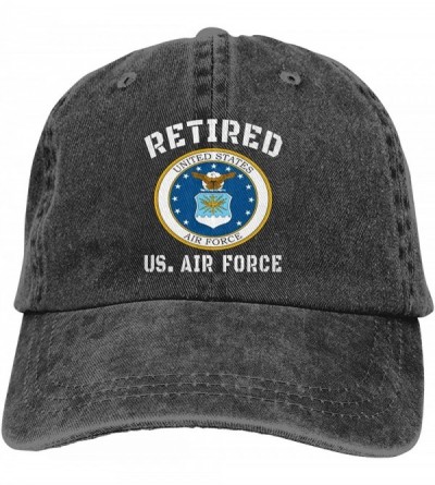 Baseball Caps Retired US AIR Force USAF Veterans Day Vintage Unisex Denim Hat Adjustable Baseball Cap for Adult - CZ18AD4IM79...