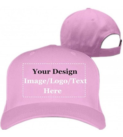 Baseball Caps Customize Your Own Design Text Photos Logo Adjustable Hat Hiphop Hat Baseball Cap - Pink - CE18L86O54Y $8.08