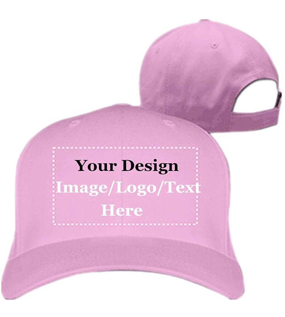 Baseball Caps Customize Your Own Design Text Photos Logo Adjustable Hat Hiphop Hat Baseball Cap - Pink - CE18L86O54Y $8.08