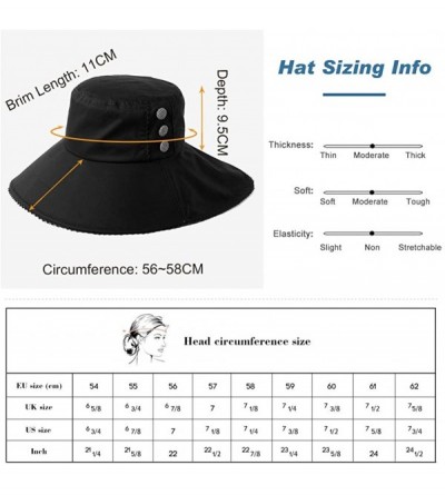 Sun Hats Packable Cotton Gardening Sun Hat for Women SPF Protection Neck Shade Chin Strap 56-58cm - Navy_99034 - C618CWQ66Q3 ...