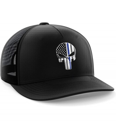 Baseball Caps American Flag Snapback Hat - Embossed Logo American Cap for Men Women Sports Outdoor - Punisher Blue Line - CJ1...