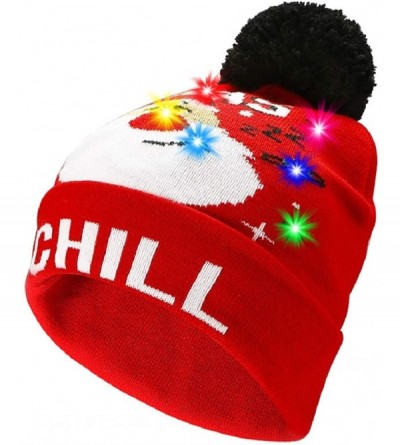 Skullies & Beanies LED Light Up Beanie Hat Christmas Cap for Women Children- Party- Bar - Multicolor-017 - CM18WIDQCI7 $29.45