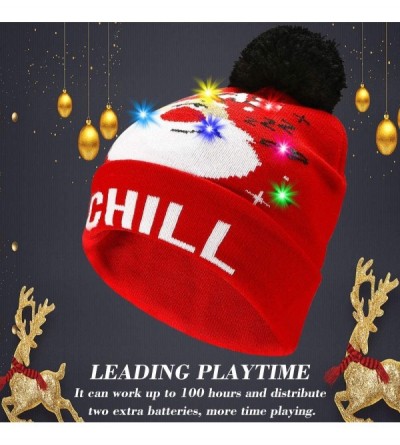 Skullies & Beanies LED Light Up Beanie Hat Christmas Cap for Women Children- Party- Bar - Multicolor-017 - CM18WIDQCI7 $13.22