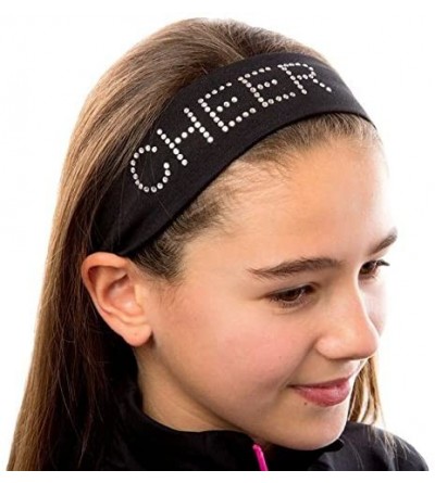Headbands Cheer Rhinestone Cotton Stretch Headband - Purple - CD115LJJ0Y9 $7.66