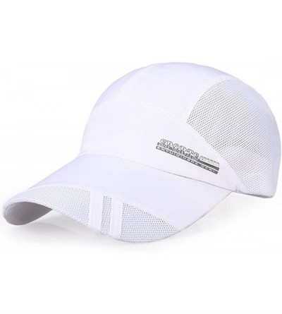 Baseball Caps New UV Quick-Drying Waterproof Baseball Cap Outdoor Lightweight UV Protection Hats - White 1 - CF18EI8IZ8N $9.64
