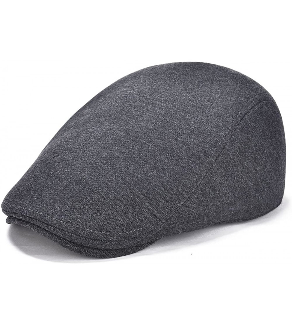Newsboy Caps Men's Cotton Flat Ivy Gatsby Newsboy Driving Hat Cap - Style2-dark Grey - C318033AI2A $14.49