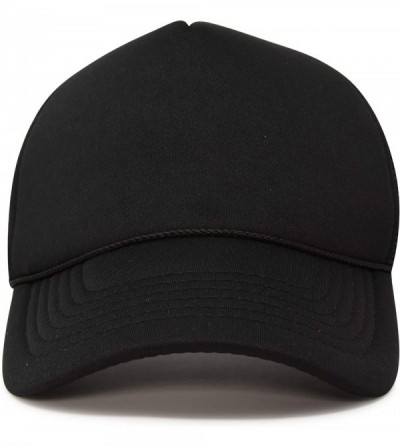 Baseball Caps Trucker Hat Mesh Cap Solid Colors Lightweight with Adjustable Strap Small Braid - Black - C4119N21VP1 $10.65
