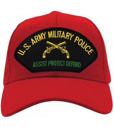 Baseball Caps US Army Military Police Hat/Ballcap Adjustable One Size Fits Most - Red - CK18H342IEZ $22.22