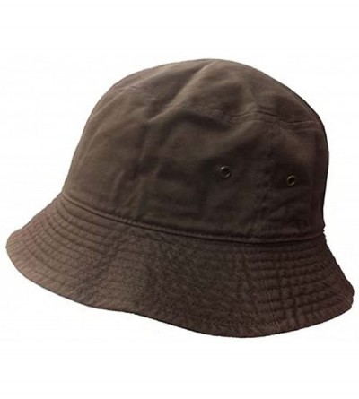 Bucket Hats Short Brim Visor Cotton Bucket Sun Hat - Brown - C111Y2Q5HRL $14.82