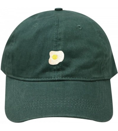 Baseball Caps Egg Cotton Dad Baseball Caps - Hunter Green - CM18EXES5DC $12.34