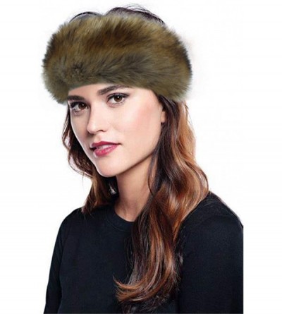 Cold Weather Headbands Women's Faux Fur Headband with Elastic Winter Earwarmer Earmuff Hat Ski - Raccoon - CS12N1BQDHQ $12.35