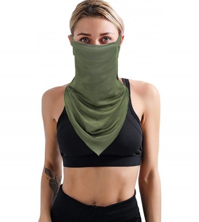 Balaclavas Women/Men Scarf Outdoor Headwear Bandana Sports Tube UV Face Mask for Workout Yoga Running - Army Green1 - CT198Q8...