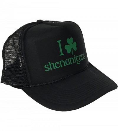 Baseball Caps I Shamrock Shenanigans- St Patrick's Day Campaign Adjustable Unisex Hat Cap - Black - CV12O812WYH $15.12
