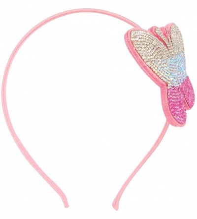 Headbands Wrapables Crystal Studded Bling Headband - Tri-colored Butterfly - CB18KE64SEE $11.57