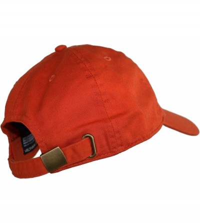 Baseball Caps Oceanside Solid Color Adjustable Baseball Cap - Orange - CA1219NZITB $11.48