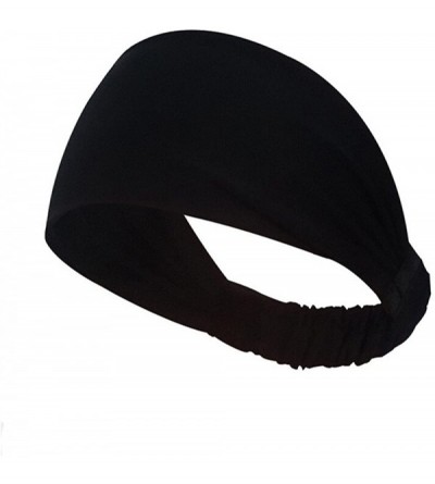 Headbands Neutral Hair Band- High Elastic Hair Band- Sports Headband- Solid Color Hair Ring- Fashion Headband - Black - CJ18X...