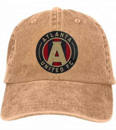 Baseball Caps Hip Hop Atlanta United Racer Adjustable Cowboy Cap Denim Snapback Hat for Women Men - Natural - C318OXYYDUZ $16.37