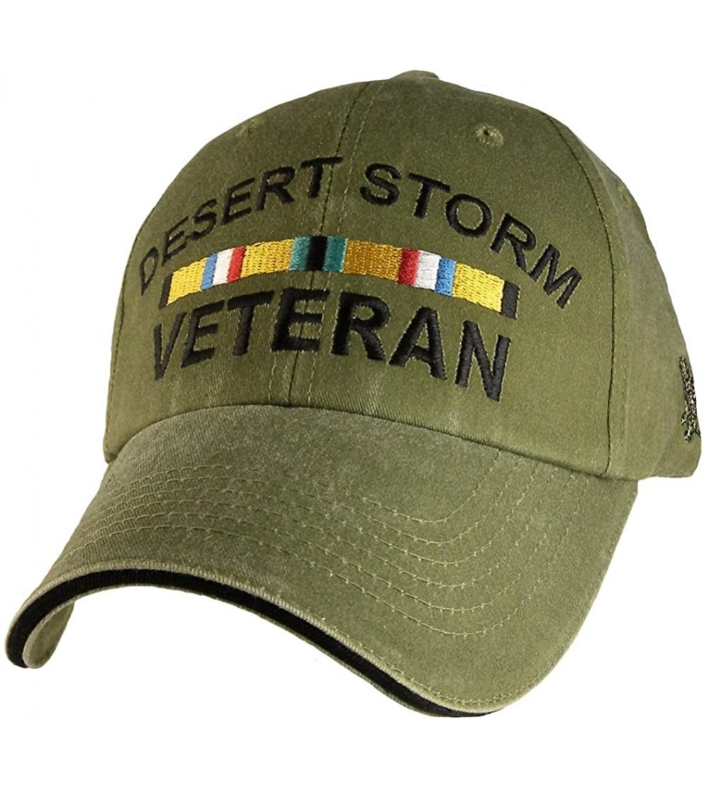 Baseball Caps Desert Storm Veteran with Ribbon Cap Green - CG11K0ZH50P $18.43