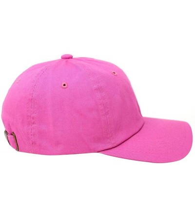 Baseball Caps Wholesale 12-Pack Baseball Cap Adjustable Size Plain Blank All Cotton Solid Color dad Hat - Hotpink - C5195S9M7...