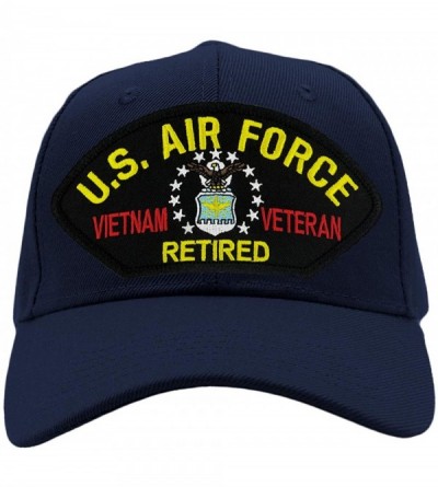 Baseball Caps US Air Force Retired - Vietnam Veteran Hat/Ballcap Adjustable One Size Fits Most - Navy Blue - CT18OOOLSE3 $28.42