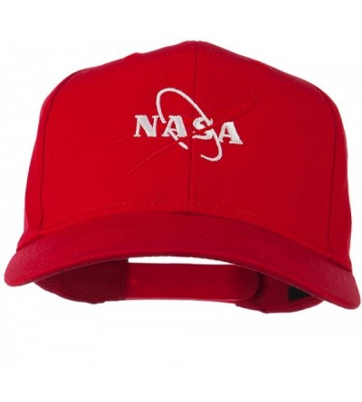 Baseball Caps NASA Logo Embroidered Cotton Twill Cap - Red - CI11Q3T4NOX $22.97
