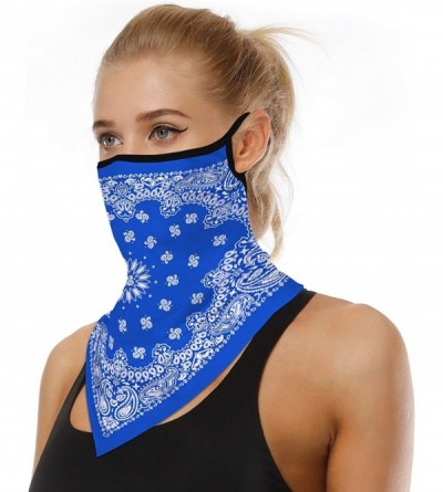 Balaclavas Men Women Neck Gaiter Face Mask Scarf Bandana Ear Loops Rave Outdoor Balaclava for Dust Wind UV Sun Protective - C...