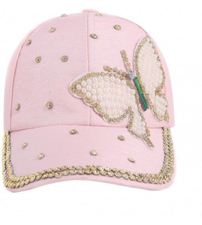 Bomber Hats Women's Baseball Cap Butterfly Curve Hat Hip Hop Adjustable Clearance - CV18GL0RNQA $8.47