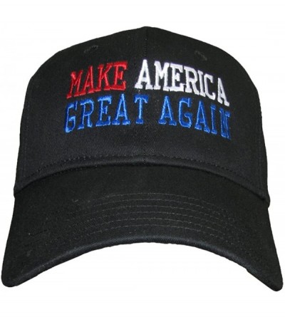 Baseball Caps Donald Trump Make America Great Again Hats Embroidered 10-000+ Sold - Black - CP12DP7Z6FF $11.90